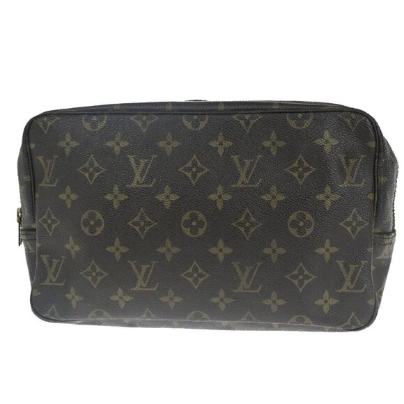 LOUIS VUITTON Trousse Toilette 28 Clutch Hand Bag Monogram Brown - Picture 1 of 14